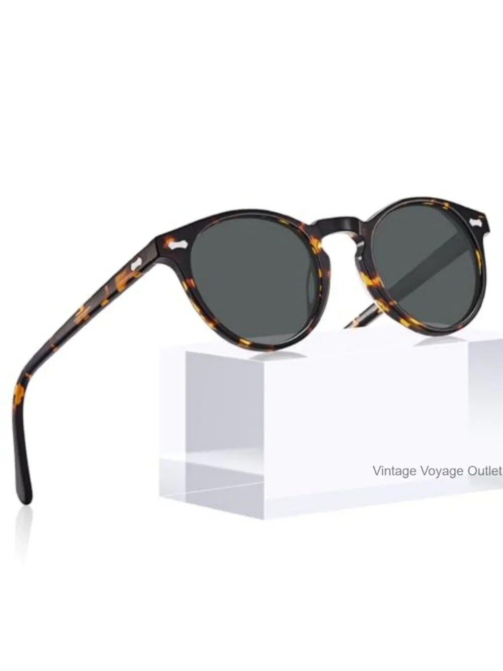 Italian Acetate Polarized Round Sunglasses UV400